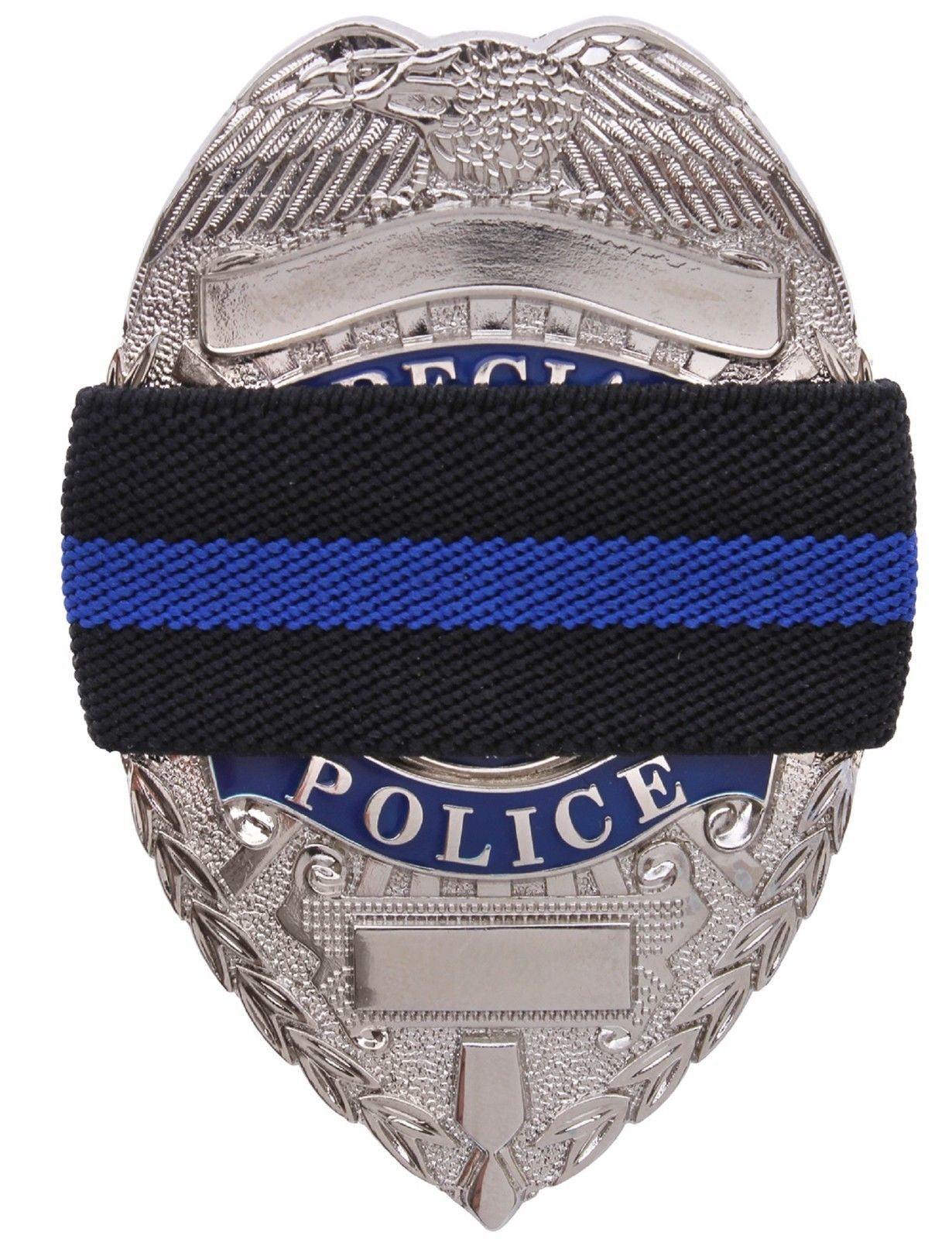 Thin Blue Line Mourning Band - Black Elastic TBL Police Support Badge –  Grunt Force