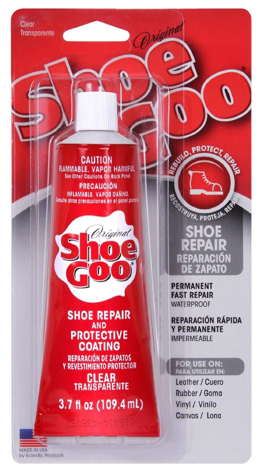 Shoe Goo Shoe Repair Adhesive-3.7oz Clear