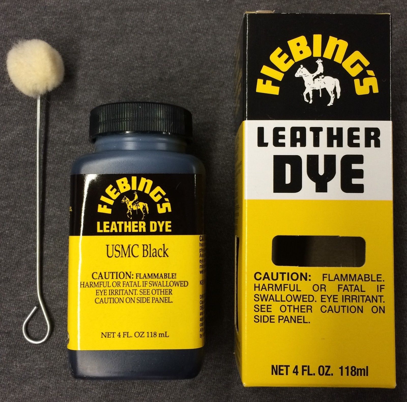 Fiebing's Black Leather Dye - 4oz for sale online