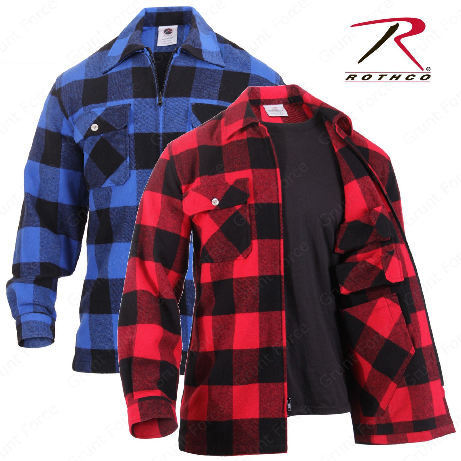 Rothco Heavyweight Blue Plaid Flannel Shirt