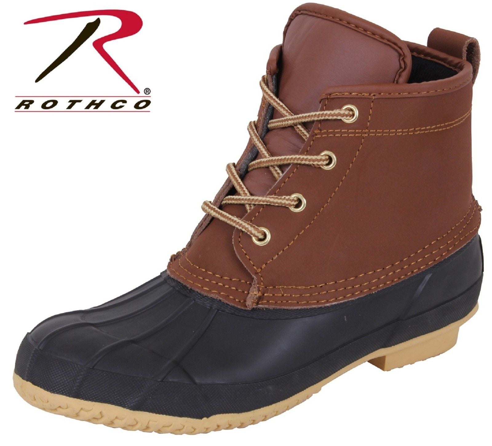 Dark brown duck boots best sale