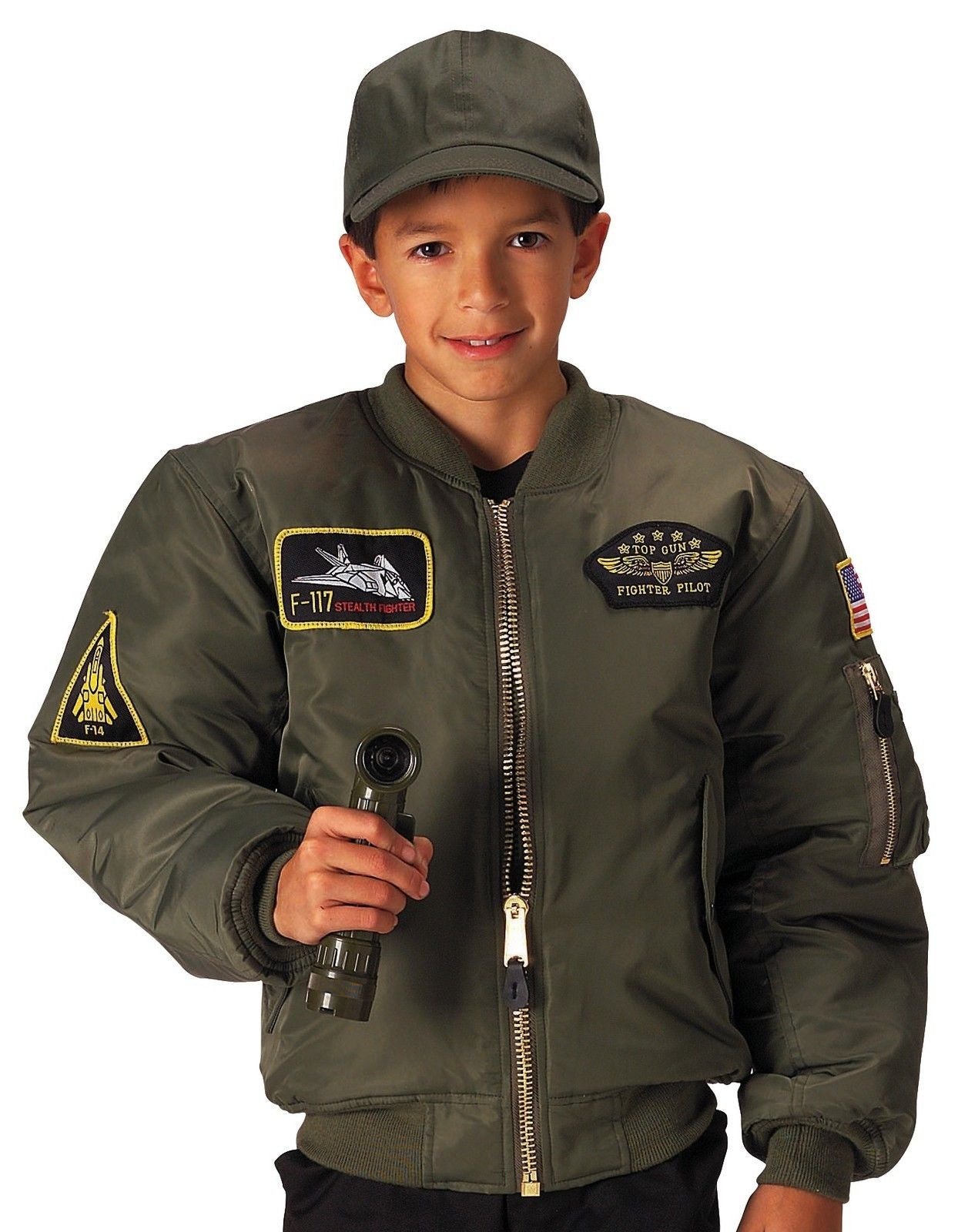 Youth MA-1 Flight Jacket with Patches- Toddler Size 4