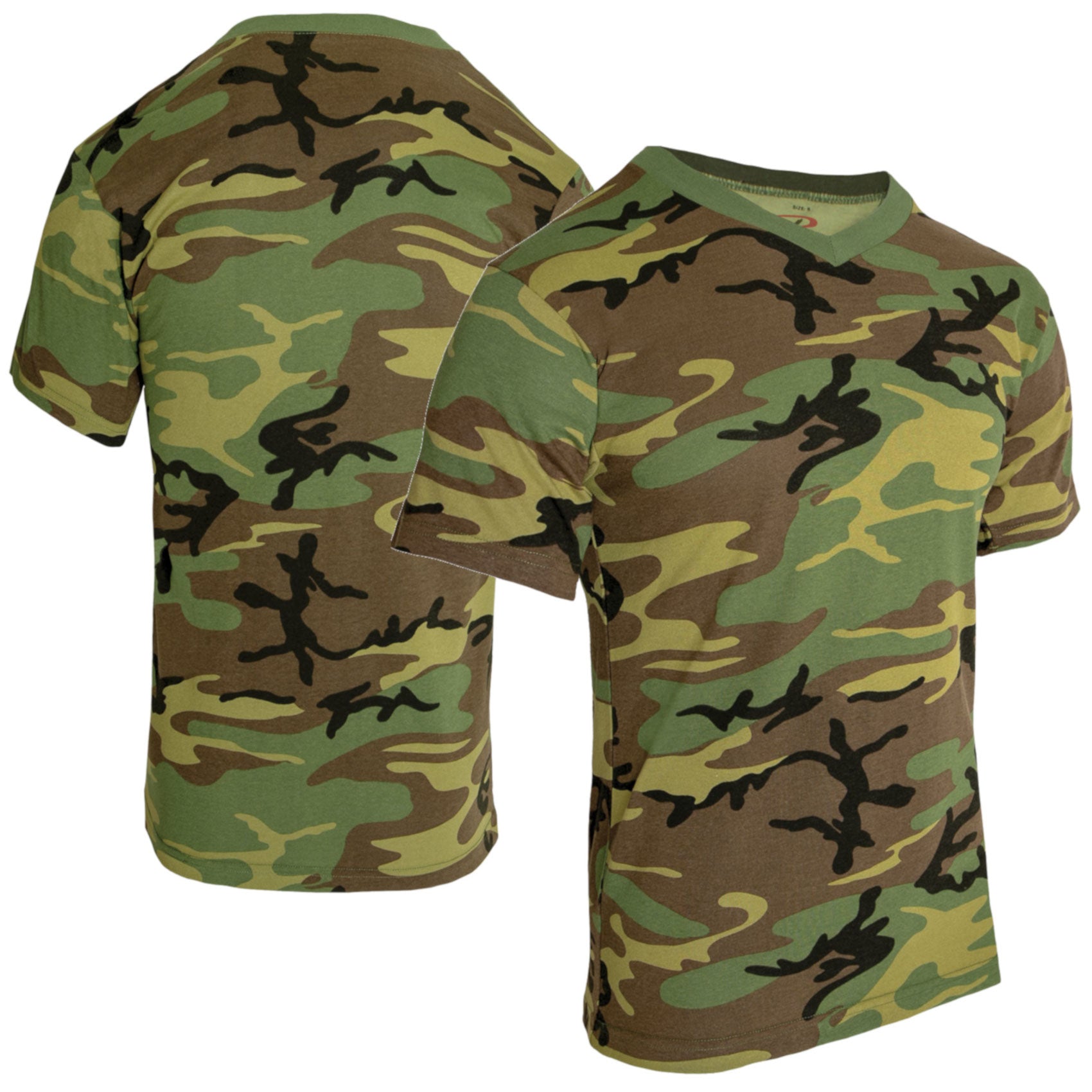 Rothcos Camo V Neck T Shirt Grunt Force 6211