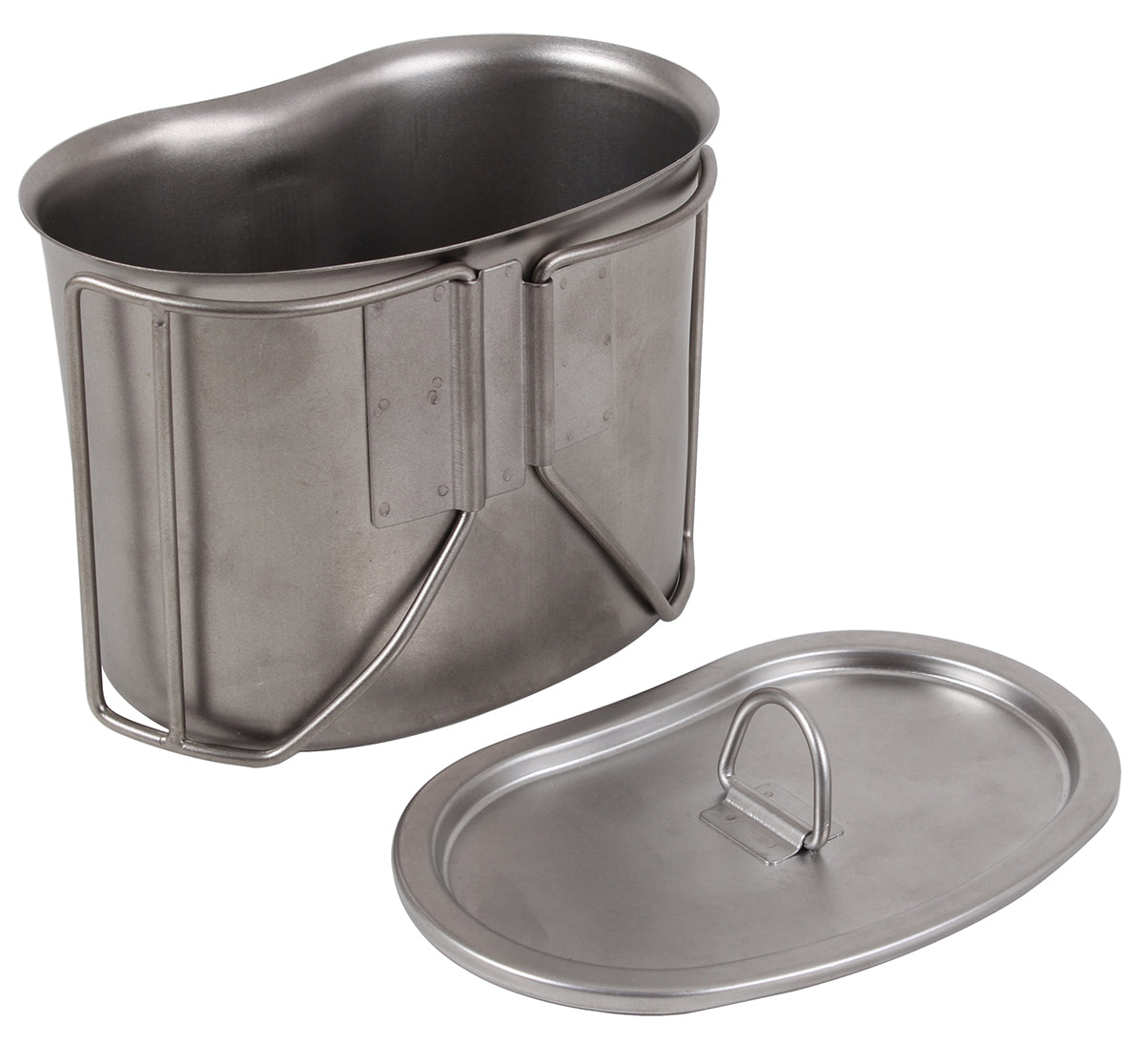 GI Style Stainless Steel Canteen Cup LID - LID ONLY - Camping Cooking Metal Lid