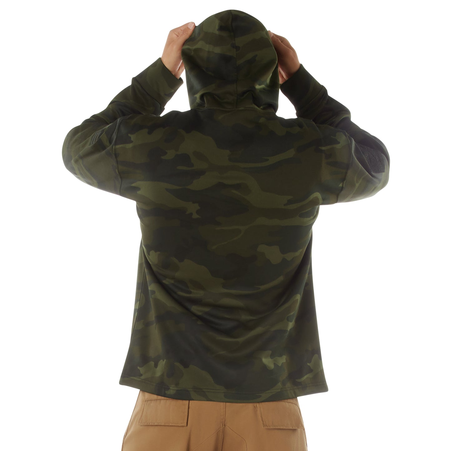 Concealed Carry Midnight Woodland Camo Hoodie Tactical Sweatshirt