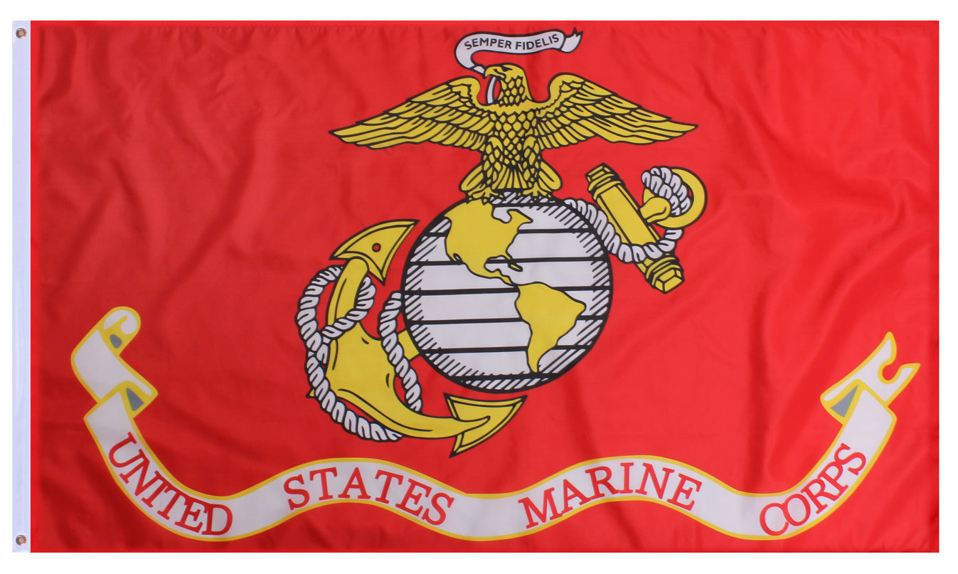 Rothco 3' x 5' Marine Crops Flag - U.S. Made Double Stitched Marines Flag