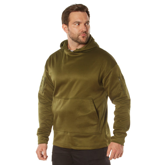 Rothco Men's Olive Drab Concealed Carry Hoodie Sweatshirt w/ US Flag Patch