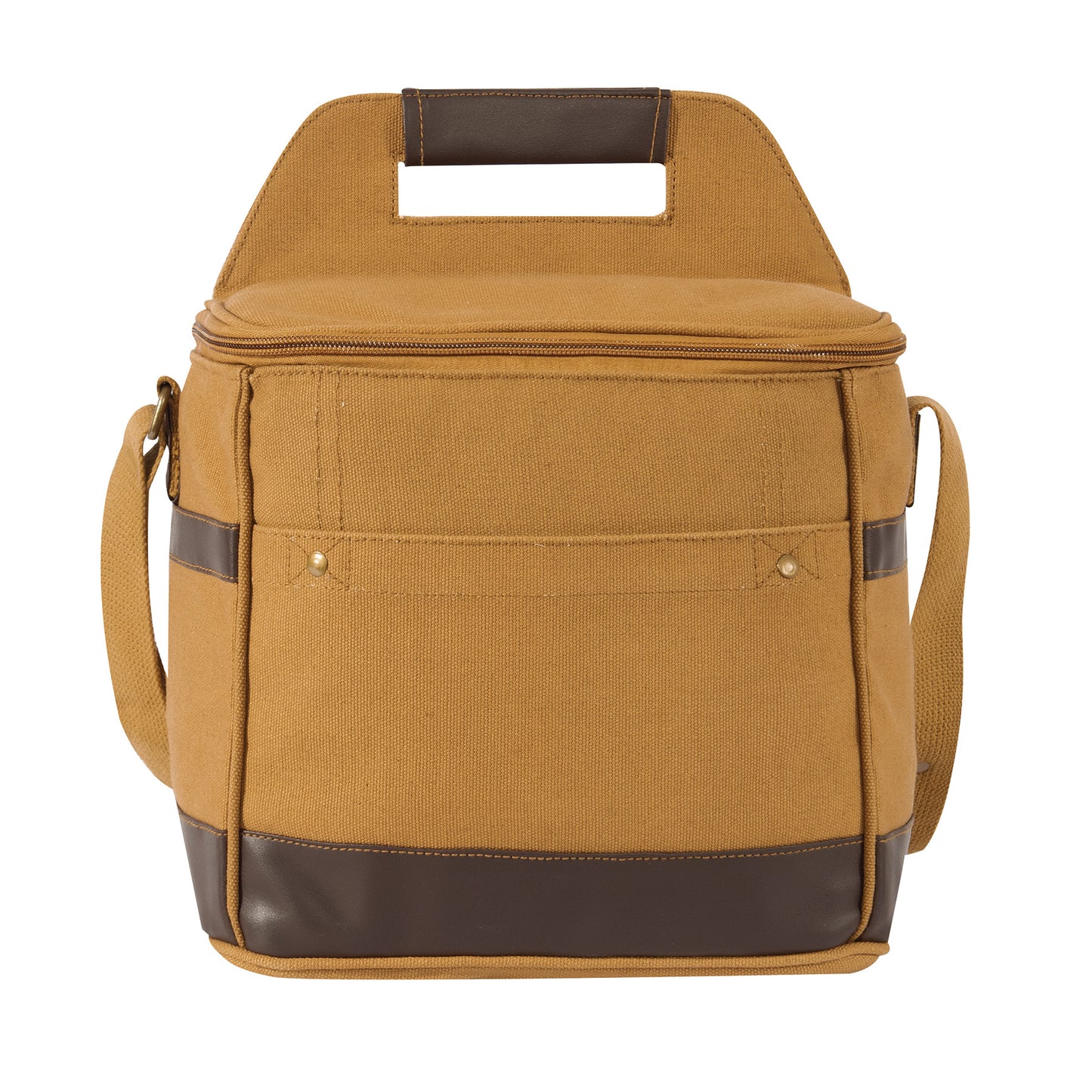 Rothco Canvas & Leather Insulated Travel Cooler Bag - Perfect For Soda Beer Food