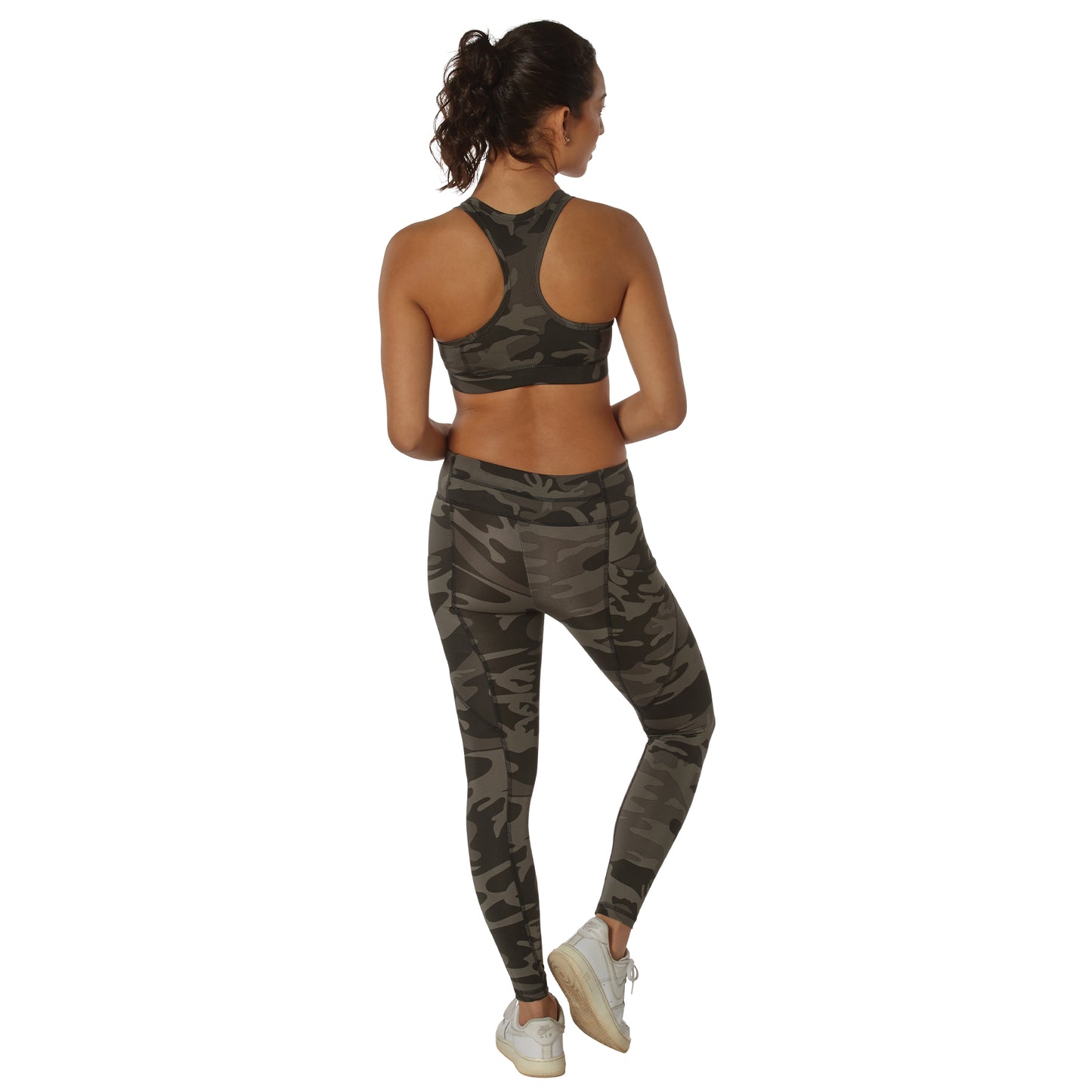 Women's Black Camo Sports Bra - Rothco Ladies Athletic Performance Top