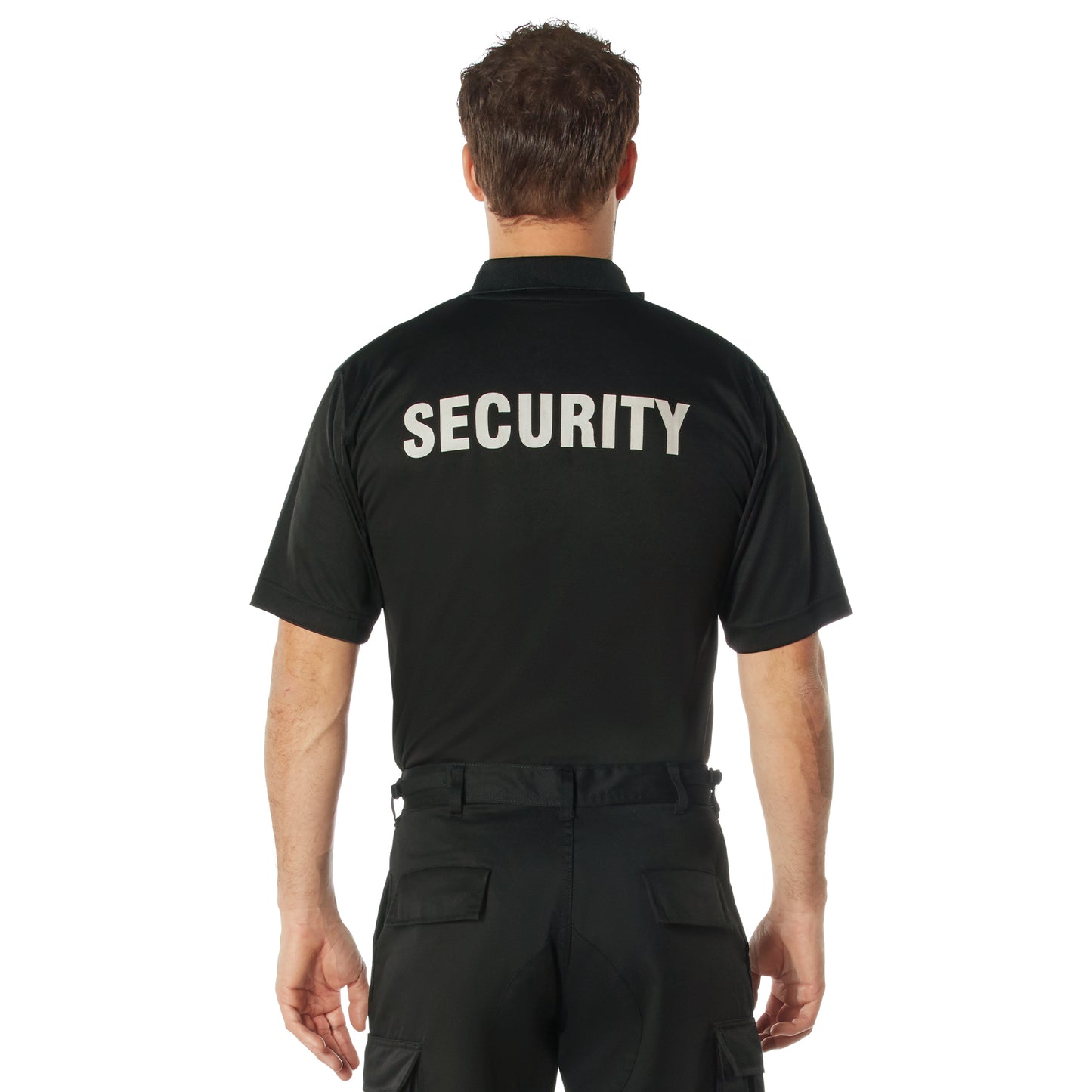 Black 'Security' Shirt - Black Moisture Wicking SECURITY Polo Summer Shirt