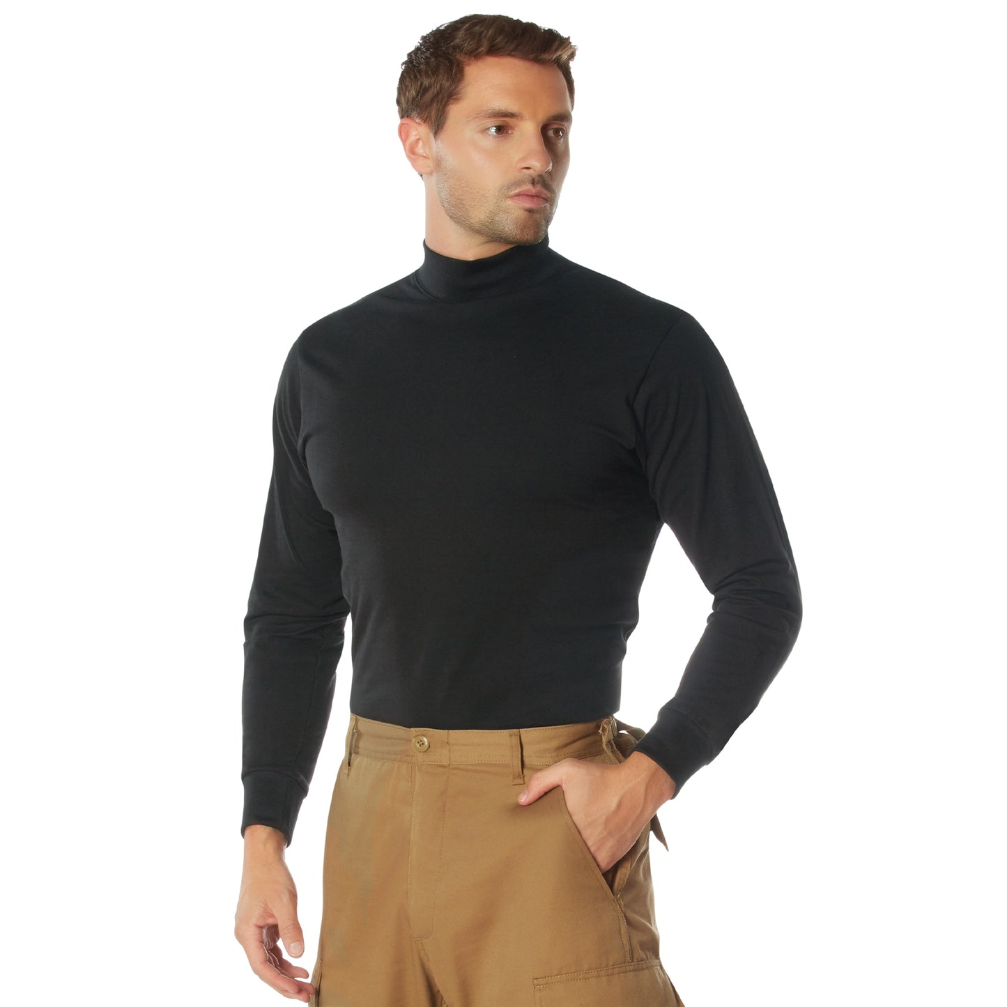 Black Mock Turtleneck - Great for Law Enforcement Police or Security