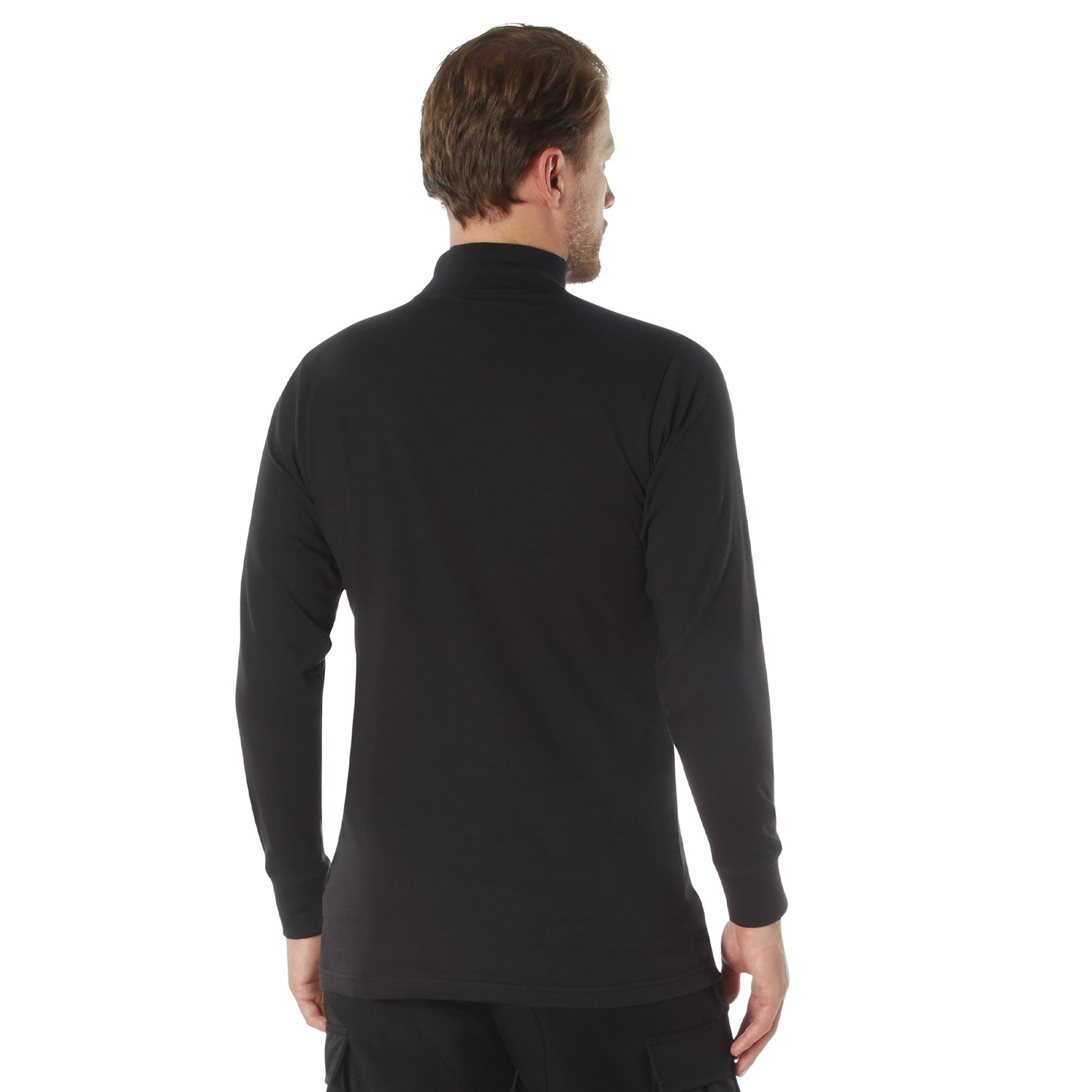 Black Security Mock Turtleneck Long Sleeve - Public Safety, Security Guard