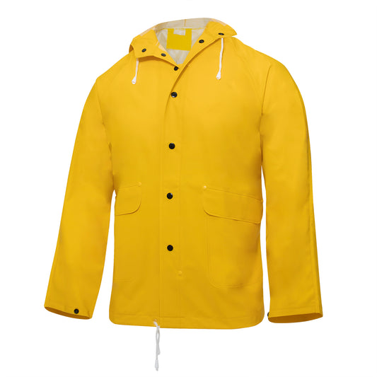 Rothco PVC Rain Jacket - Classic Yellow PVC Rain Coat with Drawstring Hood