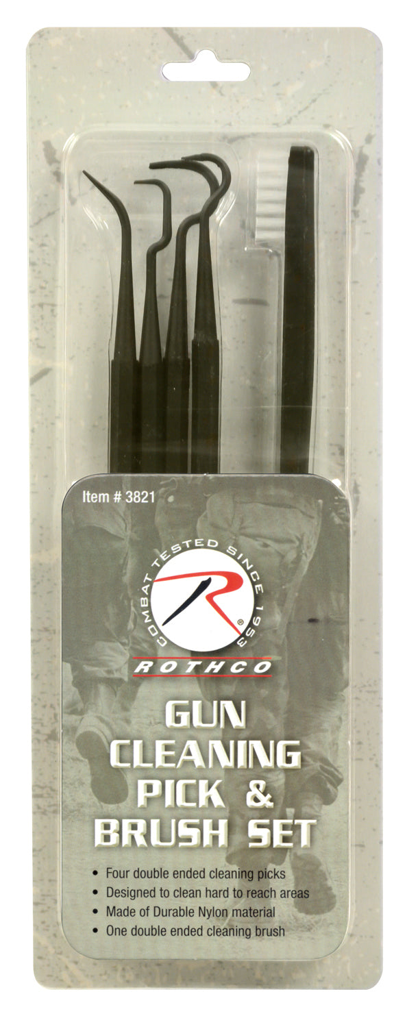 Cleaning Pick and Brush Set - Rothco Maintenance 5-Piece Kit