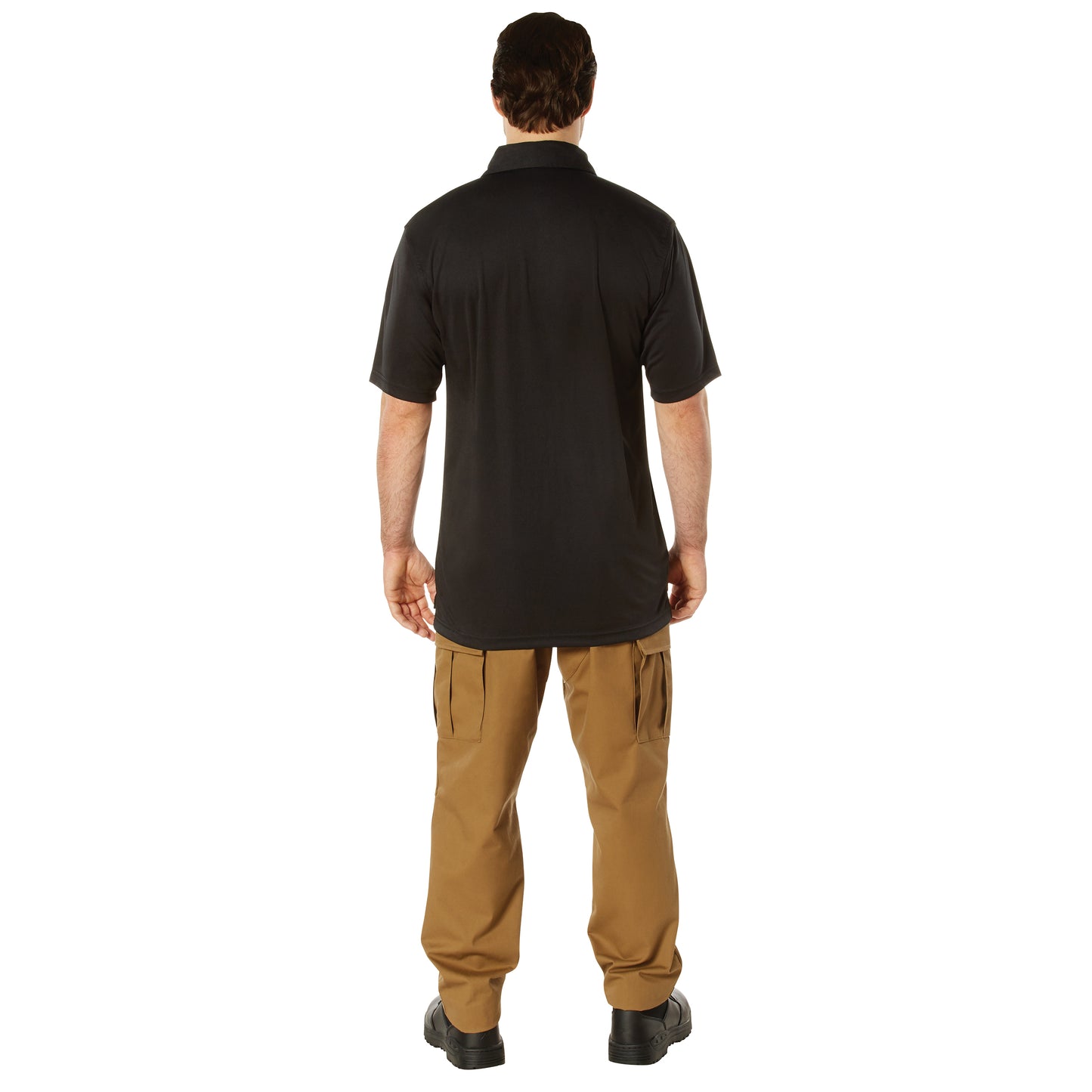 Black Tactical Performance Polo Shirt - Rothco Law Enforcement Duty Shirts