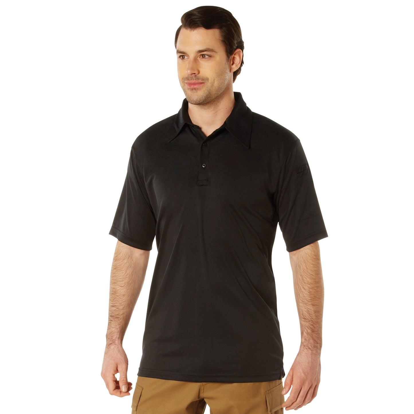 Black Tactical Performance Polo Shirt - Rothco Law Enforcement Duty Shirts