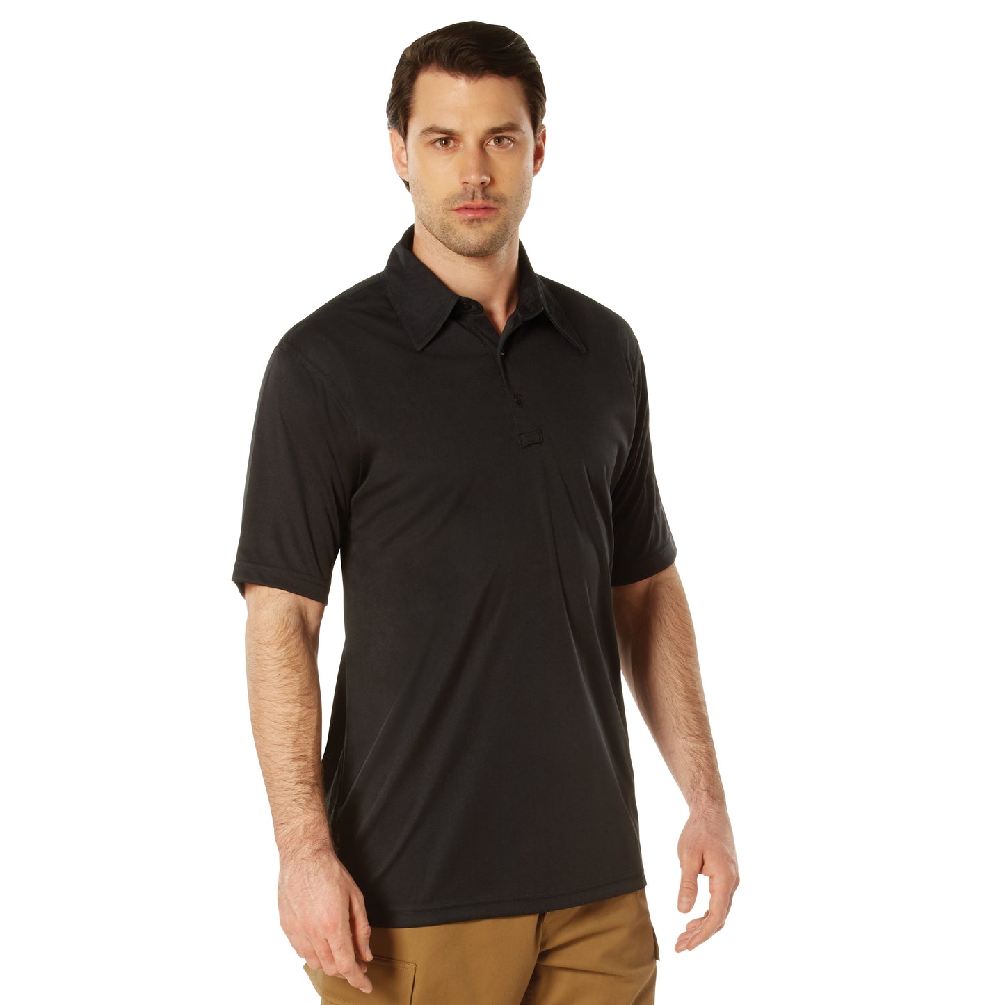 Black Tactical Performance Polo Shirt - Rothco Law Enforcement Duty Shirts