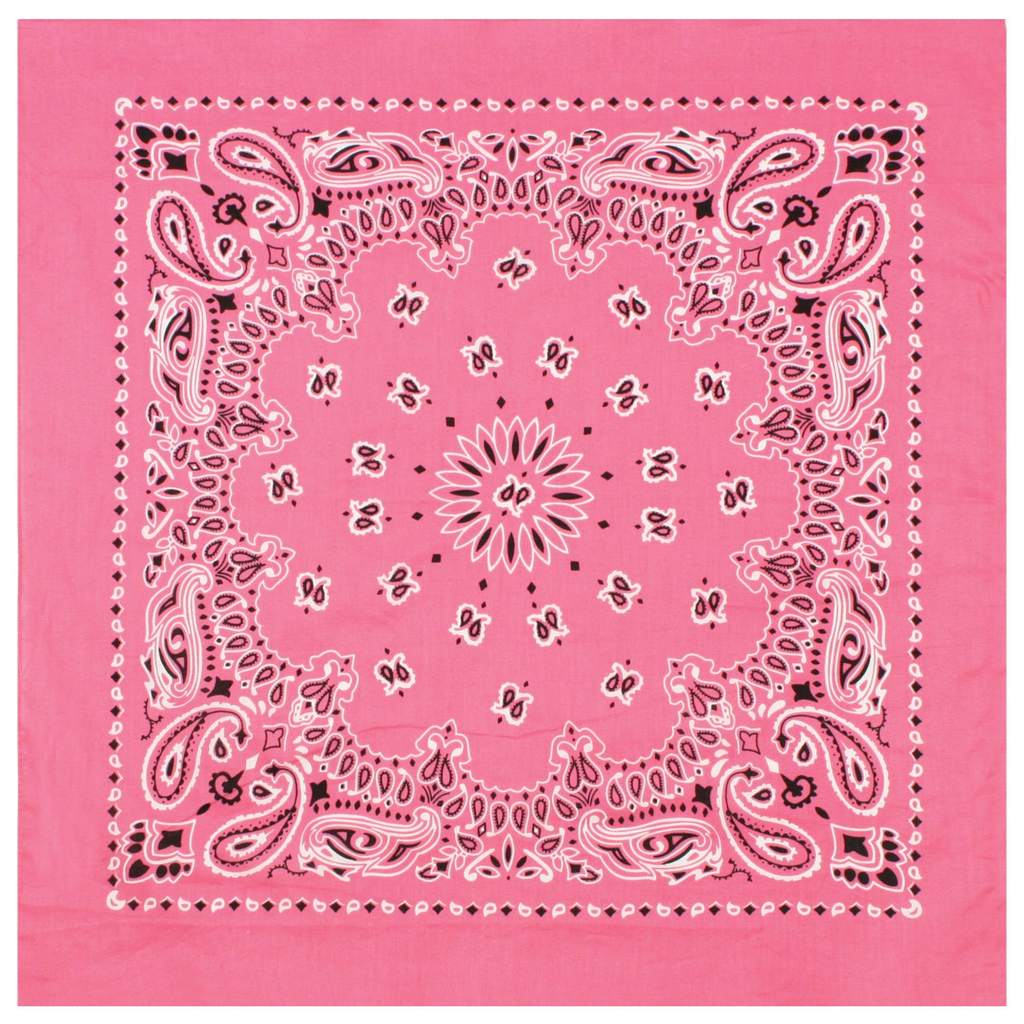 Pink Paisley Trainmen Bandana 6-Pack Dust Mask Headband Skull Cap 22"x22"