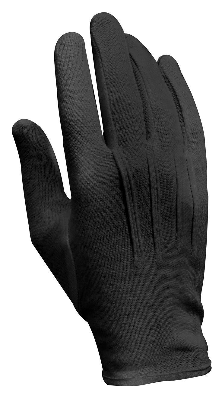 100% Cotton Black Parade Marching Band Gloves Tuxedo Waiter Formal Wear