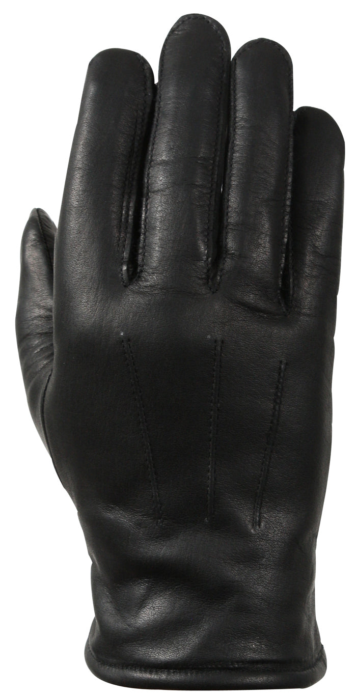 Cold Weather Insulated Leather Black Dress Tactical Gloves