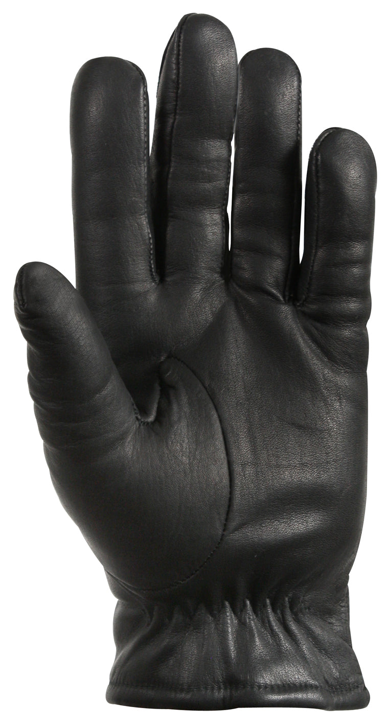 Cold Weather Insulated Leather Black Dress Tactical Gloves