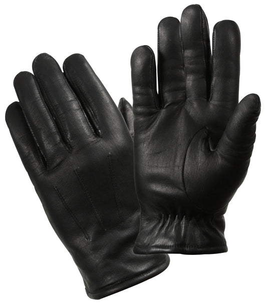 Cold Weather Insulated Leather Black Dress Tactical Gloves