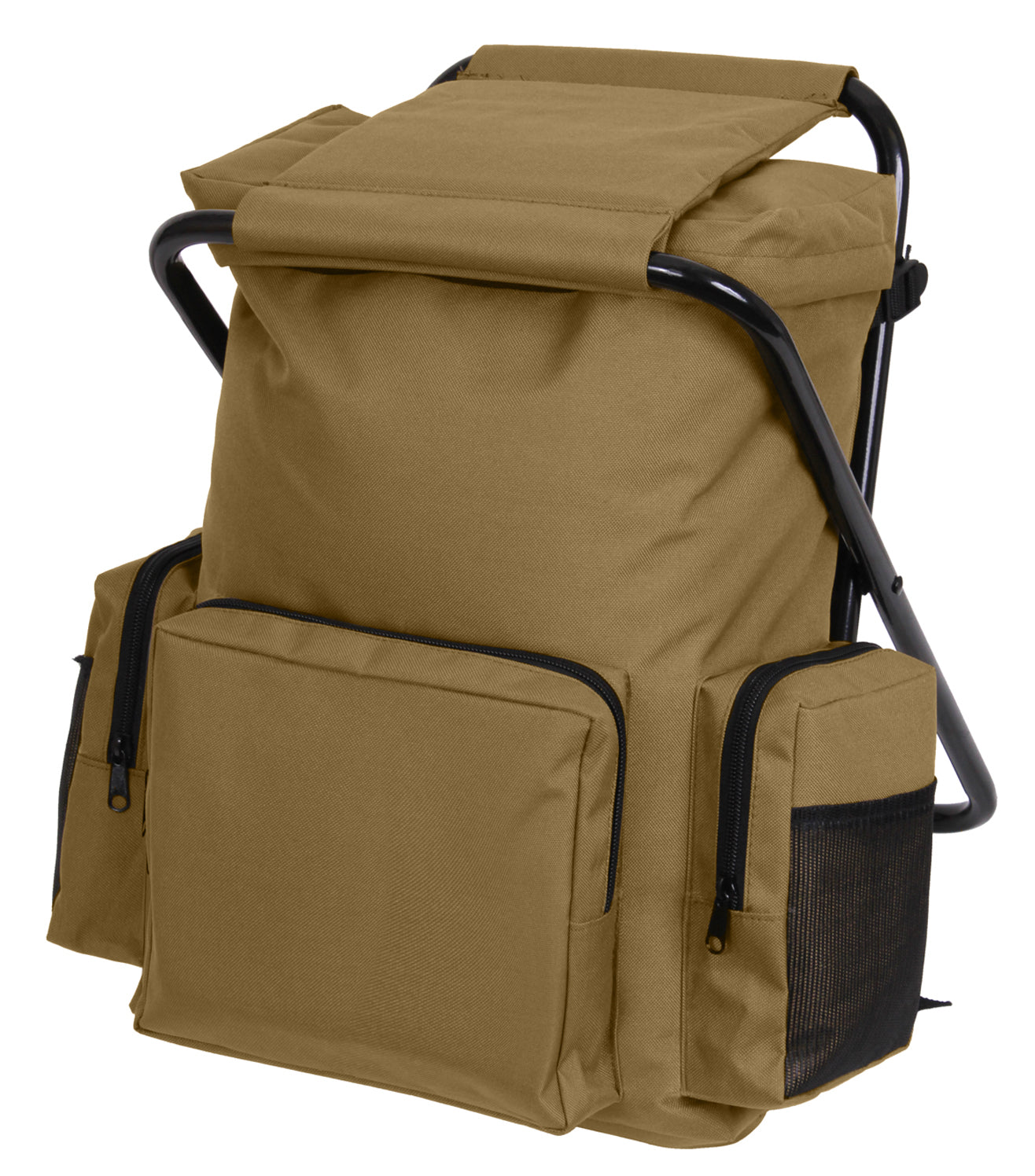 Coyote Brown Backpack Stool Combo Pack - Rothco Hunting & Outdoor Bag & Seat