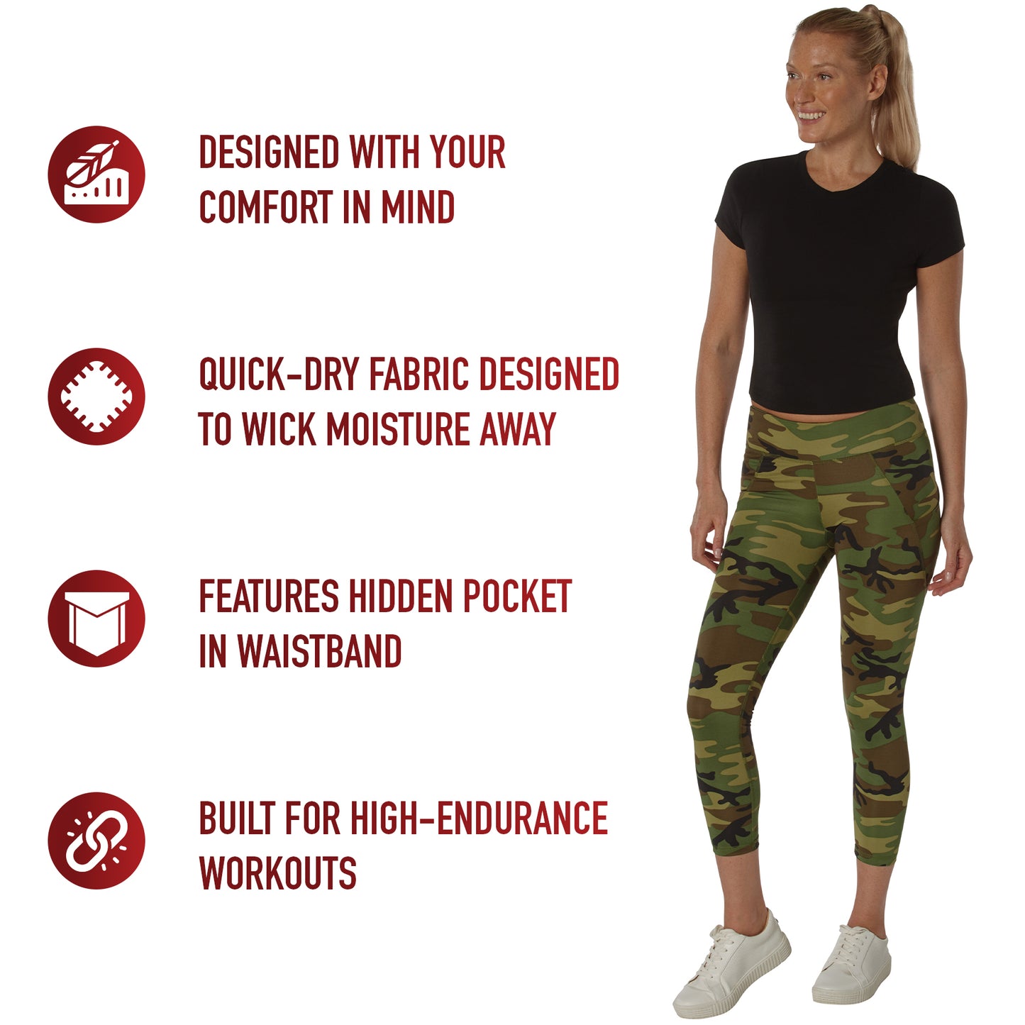 Women's Workout Performance Leggings With Pockets