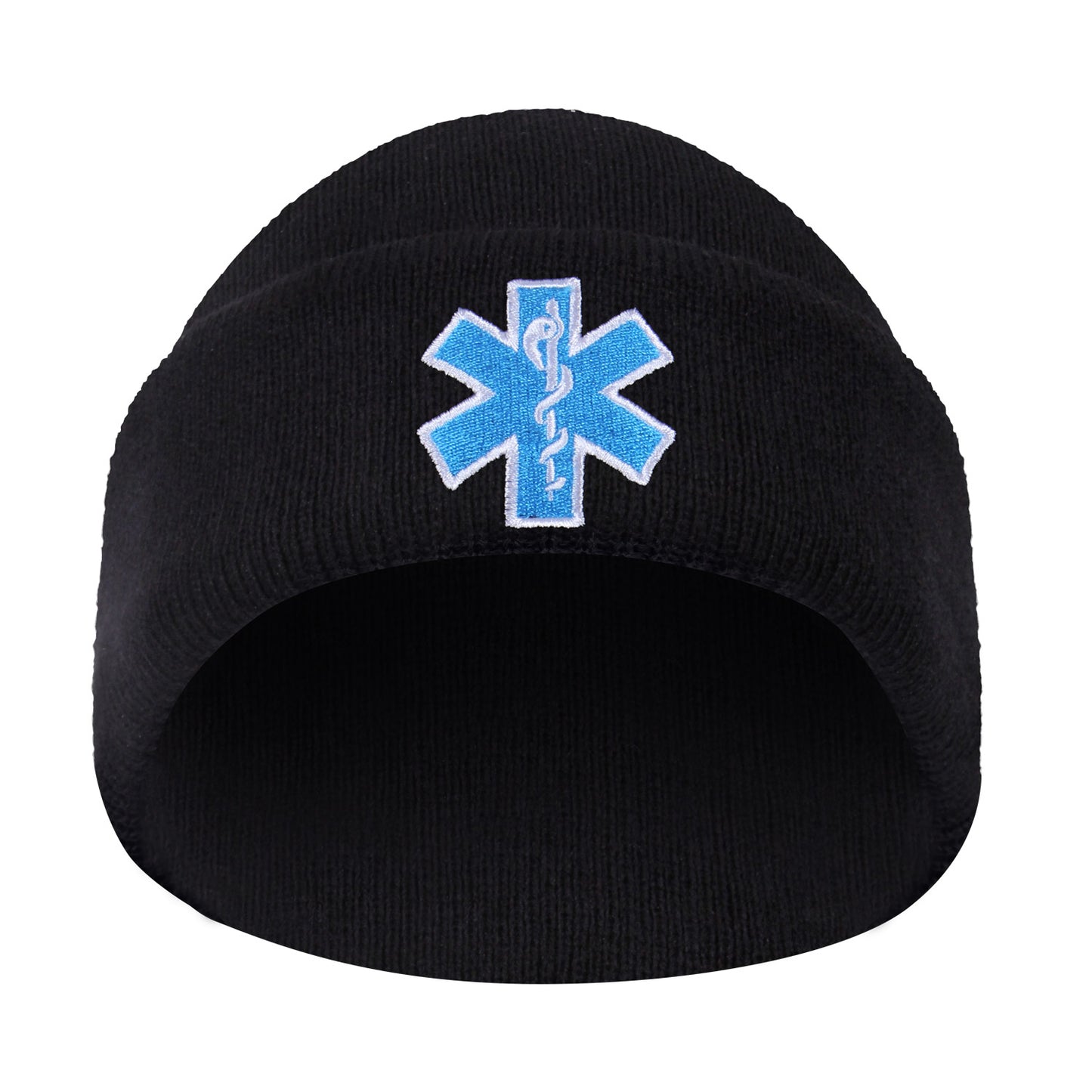 Star of Life EMT Watch Cap EMS Acrylic Winter Beanie Hat With Embroidered Logo