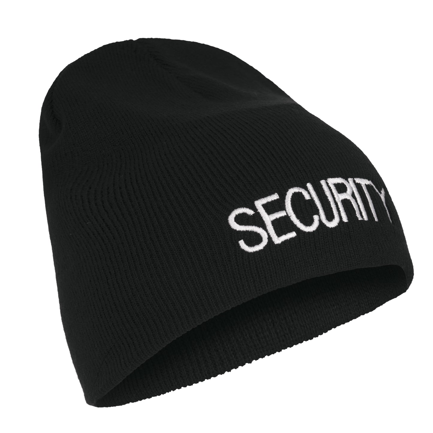 Embroidered SECURITY Winter Skull Cap - Rothco Black Acrylic Warm Ski Hat