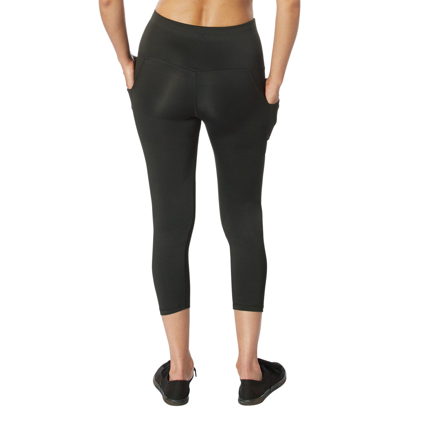 Women's Essential Waist High Leggings with Pockets Form Fitting Poly Spandex