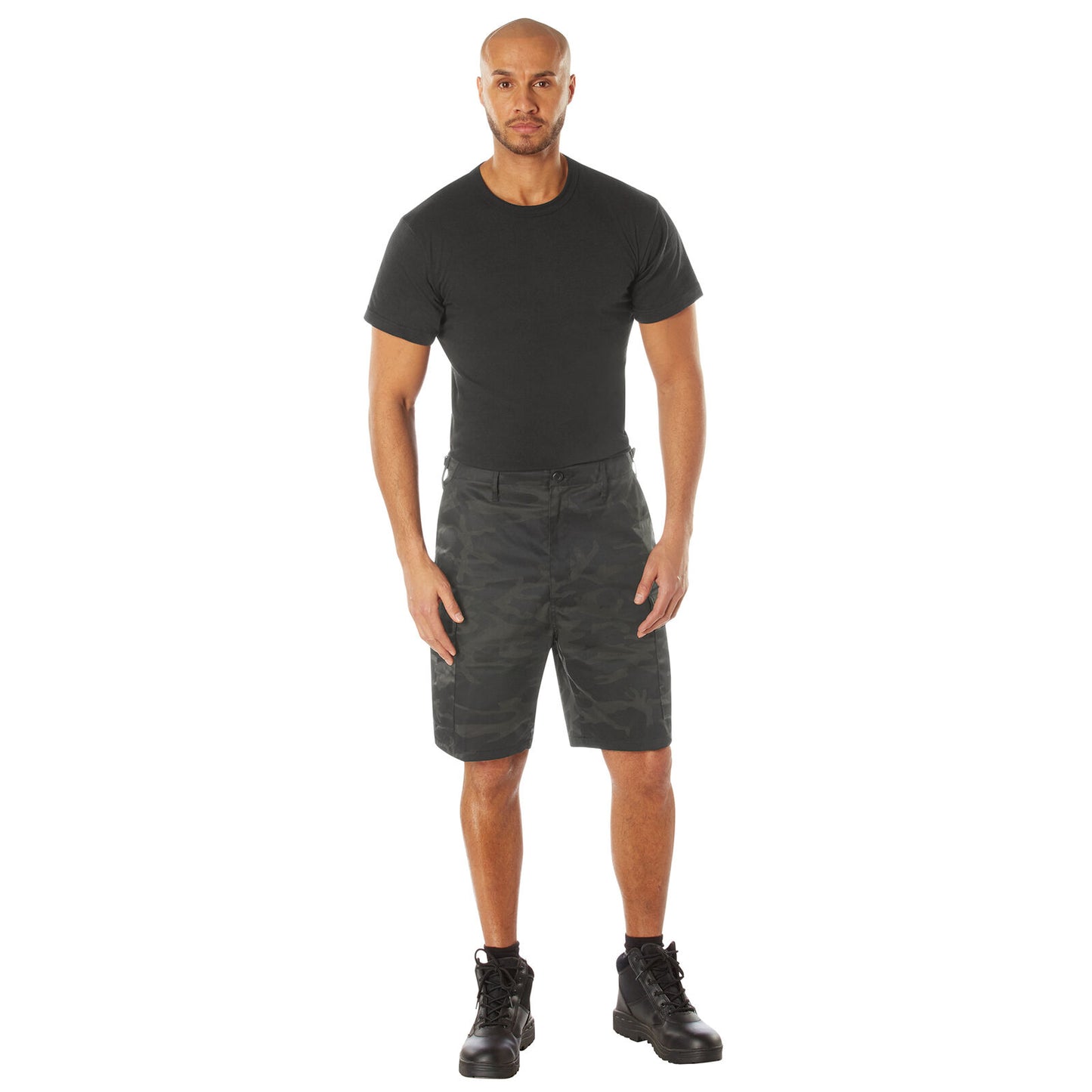 Rothco Men's Midnight Black Camo Tactical BDU Shorts