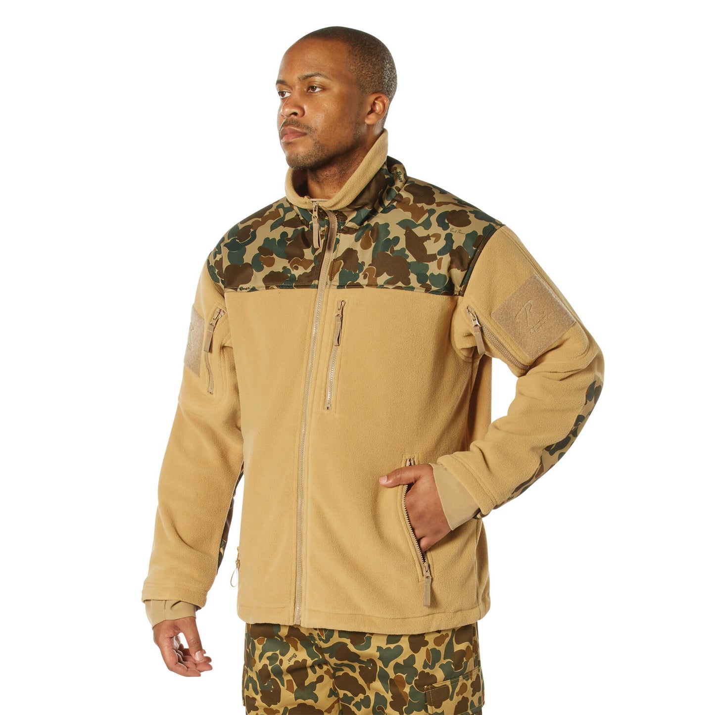 Rothco x Bear Archery Fred Bear Camo Spec Ops Tactical Fleece Jacket Winter Coat