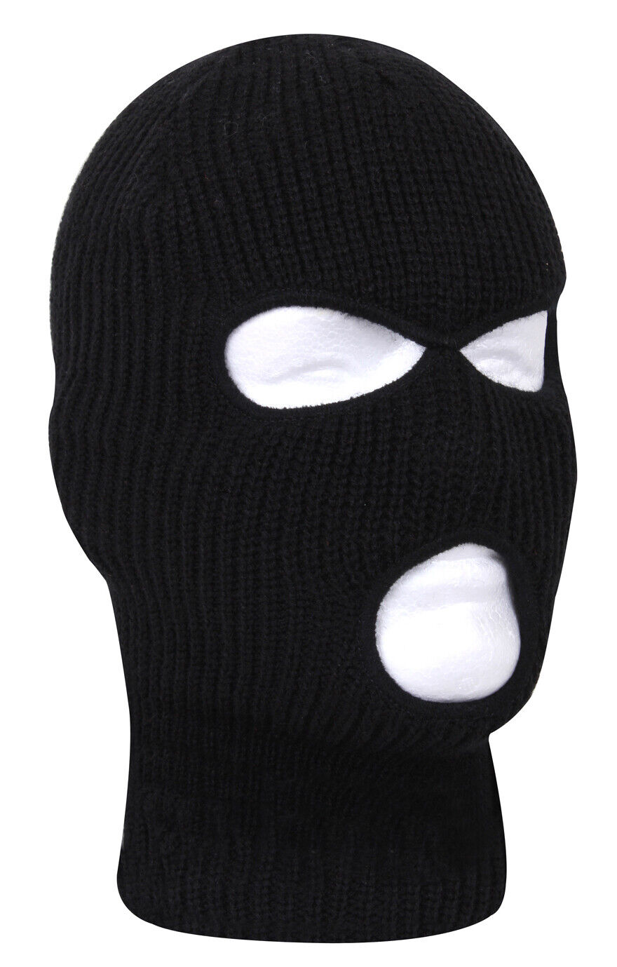 Fine Knit Acrylic Three Hole Facemasks Winter Balaclava Ski and Snowboarding Hat