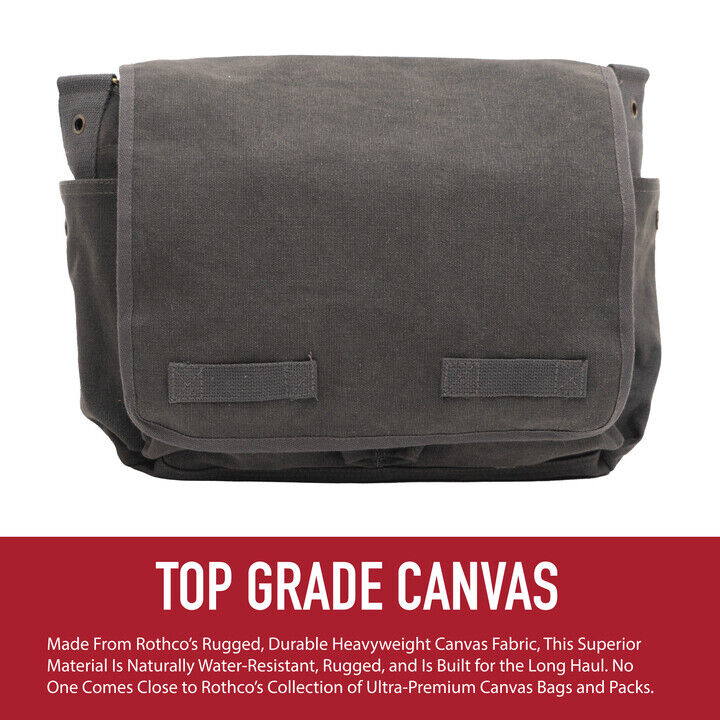 Coyote Brown Classic Canvas Messenger Bag Shoulder Style Work & Travel Bag