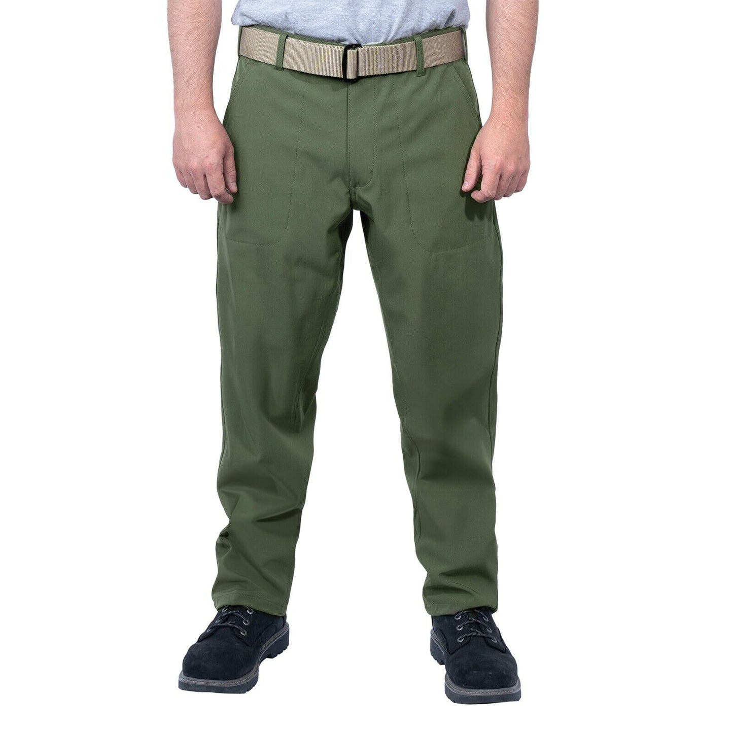 Active Flex Soft Shell Pants in Black or Olive Drab Poly Spandex Stretch Fabric