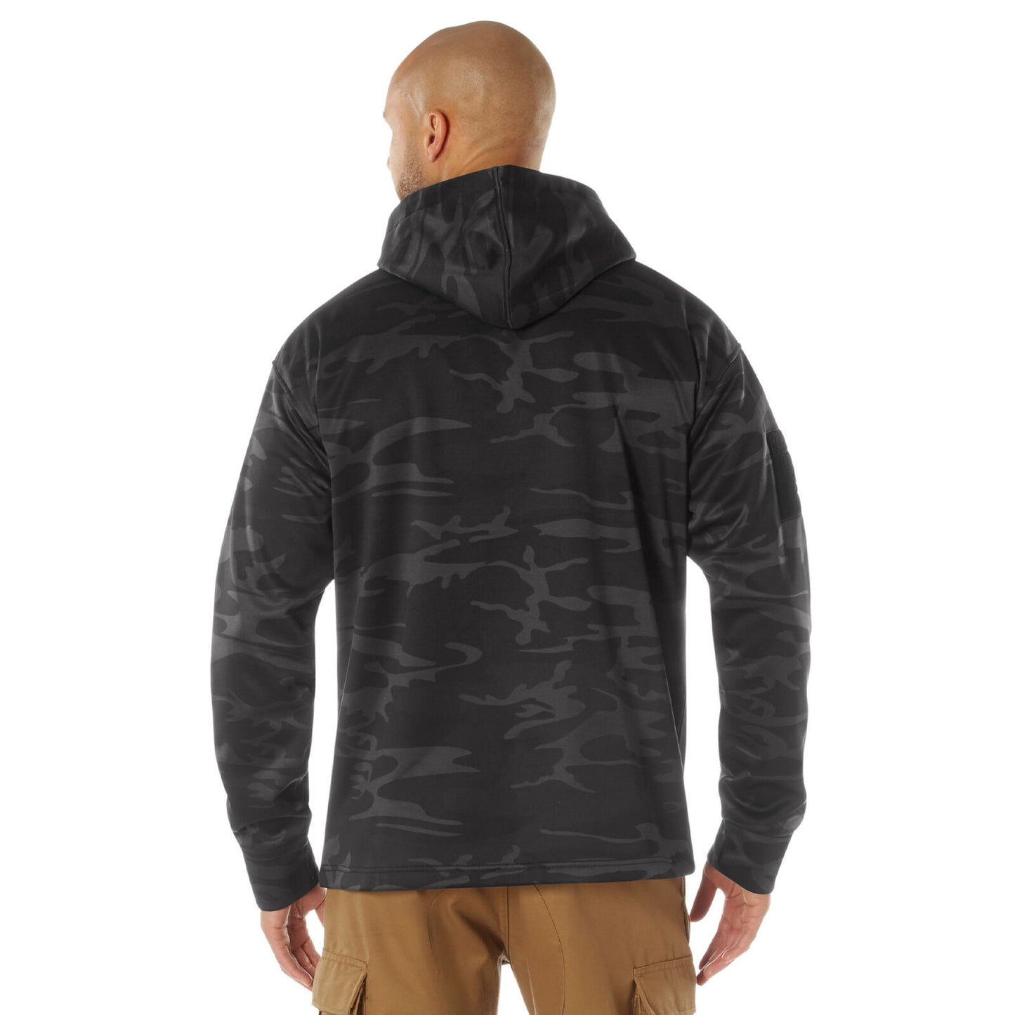 Concealed Carry Midnight Woodland Camo Hoodie Tactical Sweatshirt