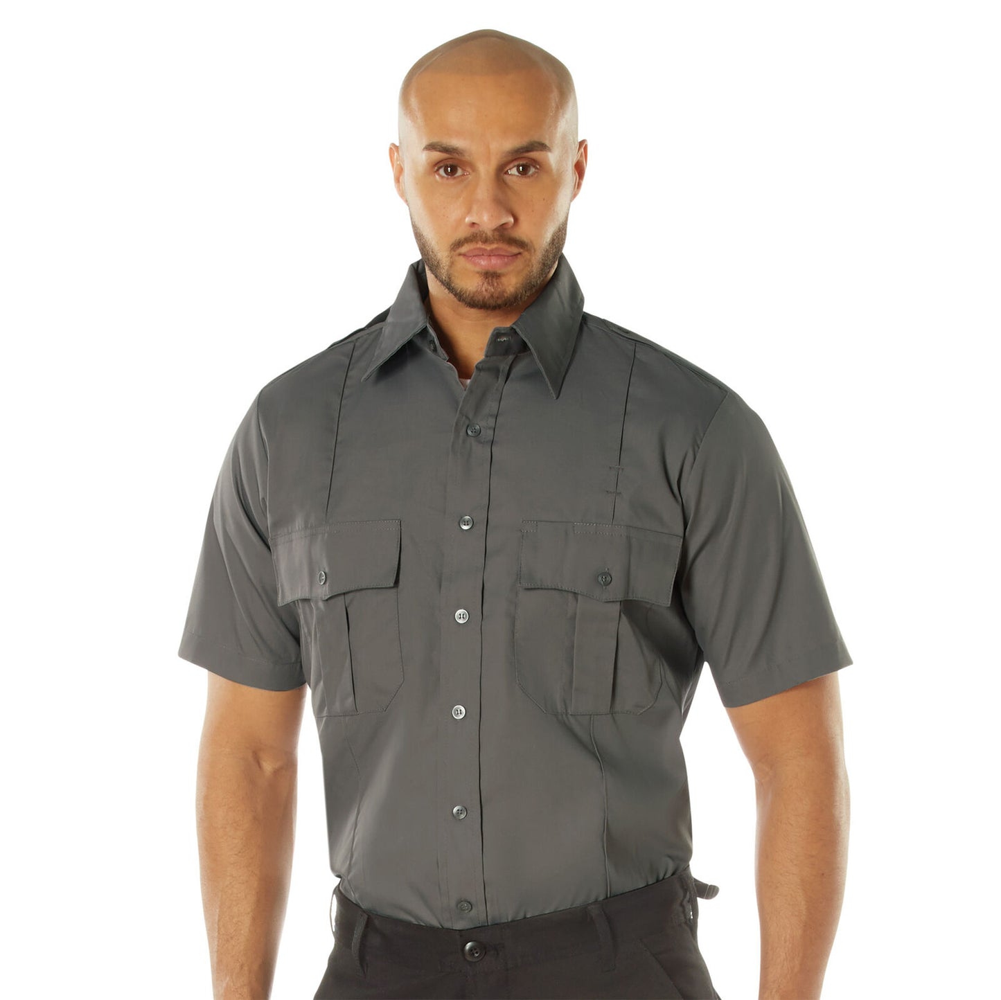 Dark Grey Short Sleeve Uniform Shirt - for Public Safety EMT or Security Guards