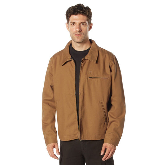 Lightweight Canvas Work Jacket Heavy-Duty Water-Resistant Outdoor Utility Coat