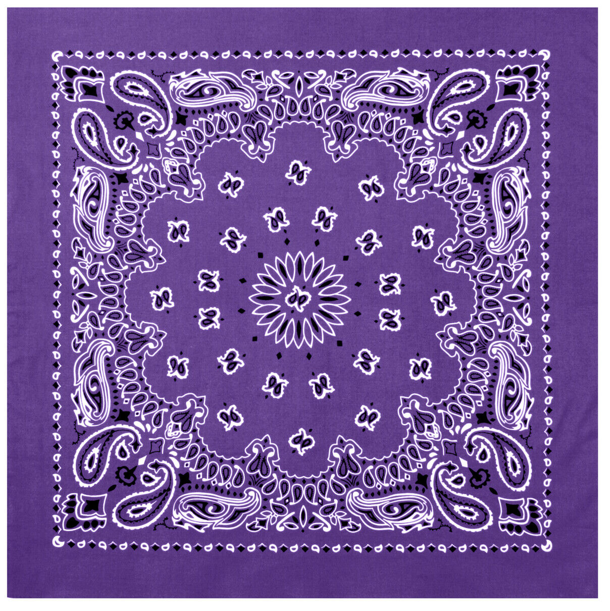 Purple Trainmen Paisley Bandana 6-Pack Extra Large Head & Face Wrap 27"x27"