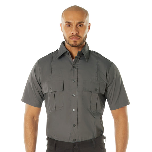 Dark Grey Short Sleeve Uniform Shirt - for Public Safety EMT or Security Guards