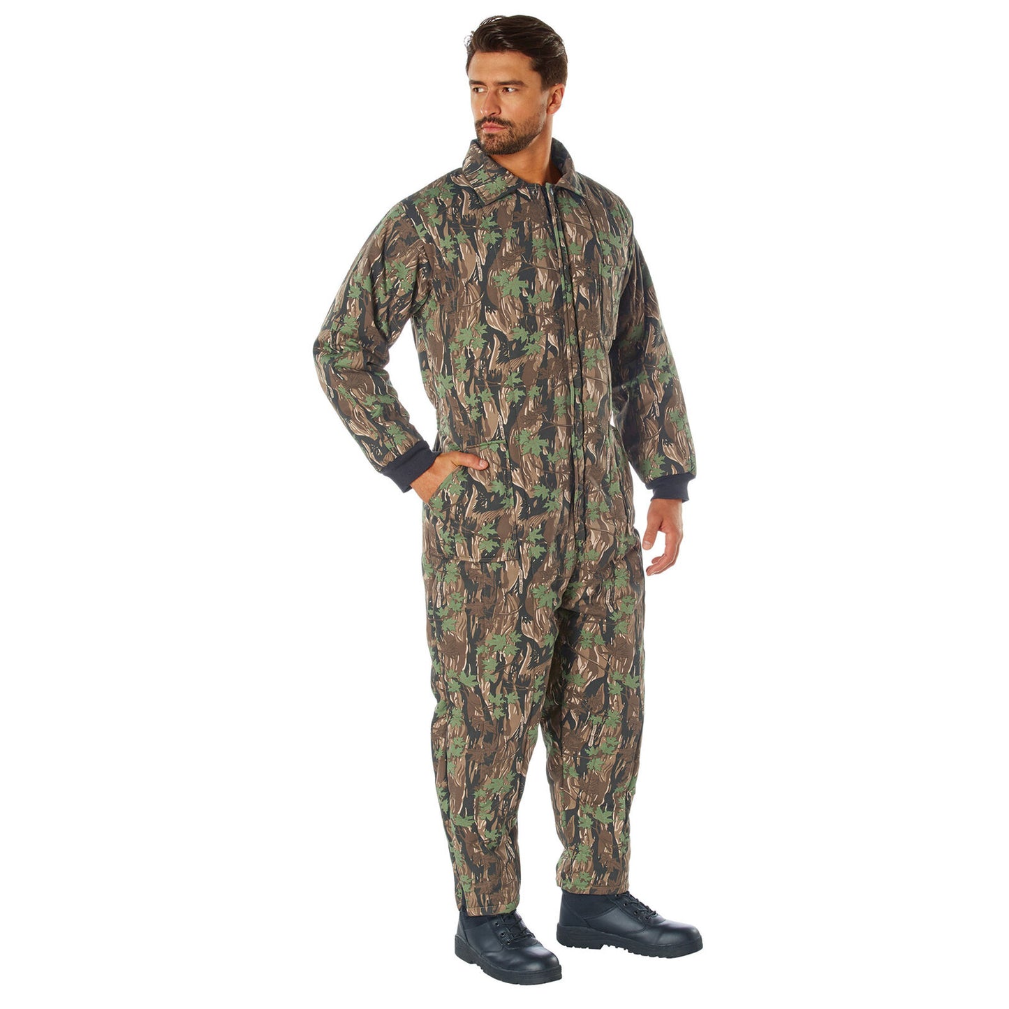 Smokey Branch Camo Insulated Twill Coveralls - Warm Poly Fiberfill Insulation