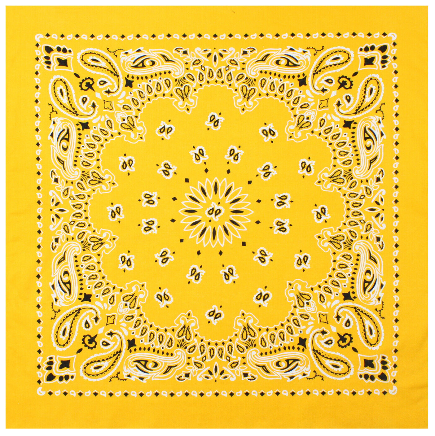 Yellow Trainmen Paisley Bandana 6-Pack Extra Large Head & Face Wrap 27"x27"