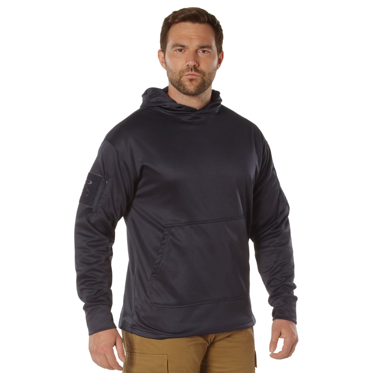 Midnight Navy Blue Concealed Carry Hoodie Active Duty Pullover Sweatshirt