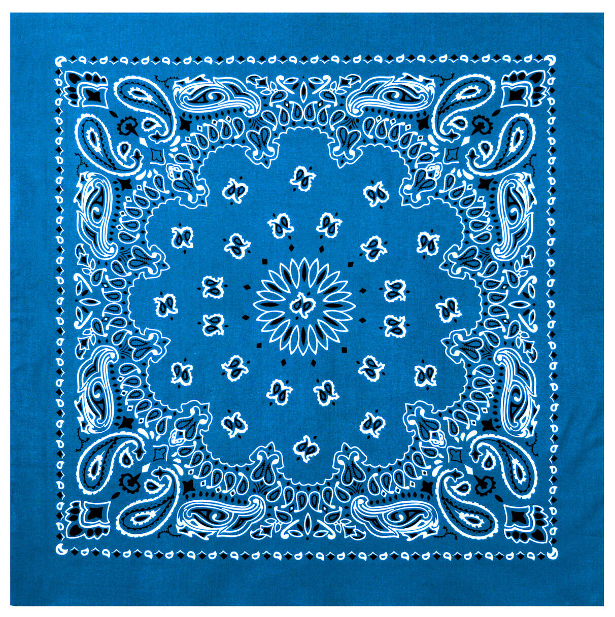 Royal Blue Trainmen Paisley Bandana 6-Pack Extra Large Head & Face Wrap 27"x27"