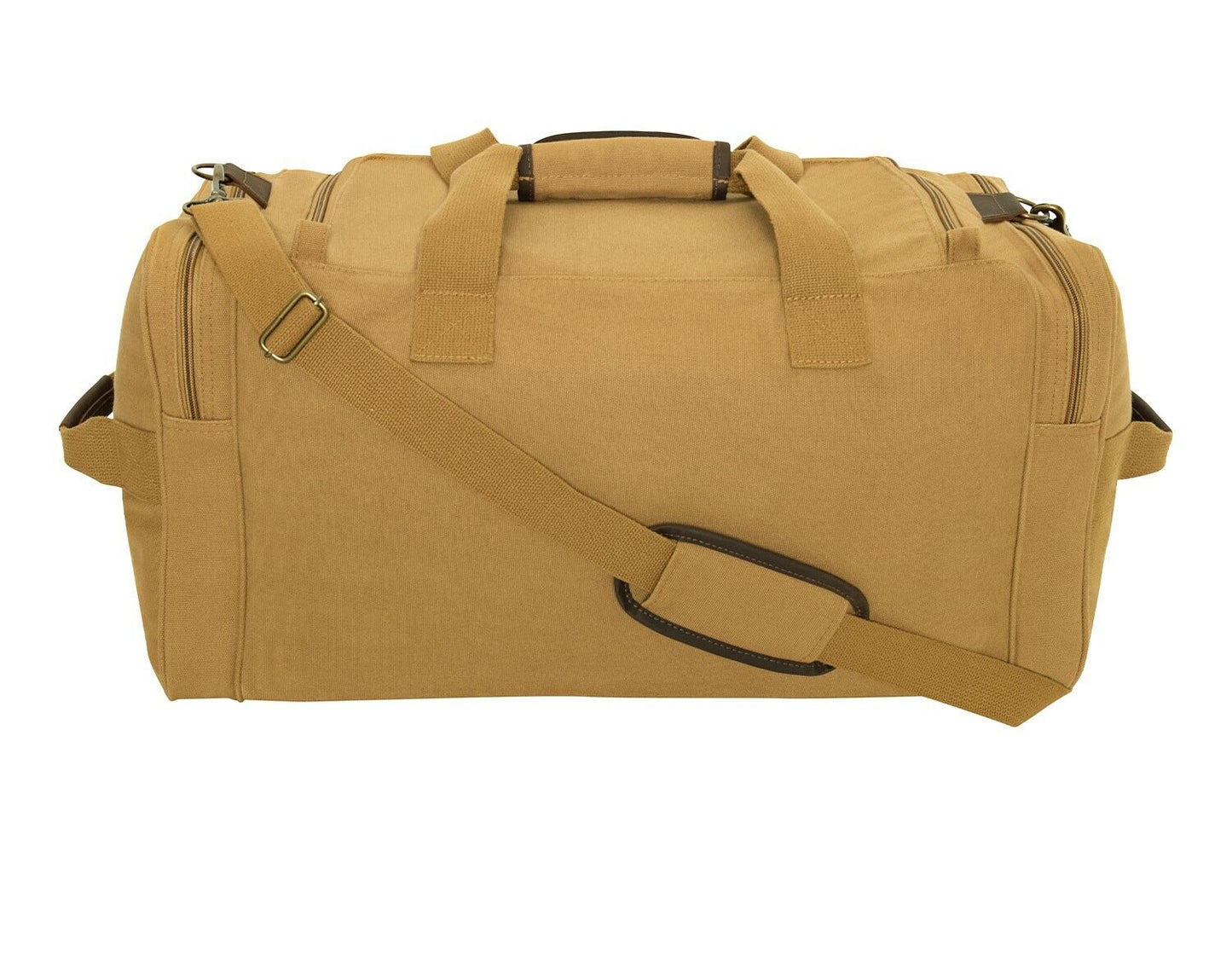 Rothco Coyote Brown Weekender Bag - Cotton Canvas Travel Bag 23.5"x11.5"x11.5"