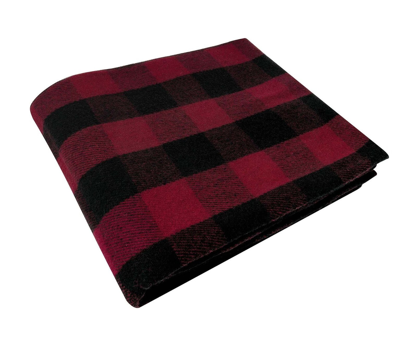 Red Plaid Wool Blanket 62"x 80" Camping & Survival, Beach & Picnic Throw Blanket