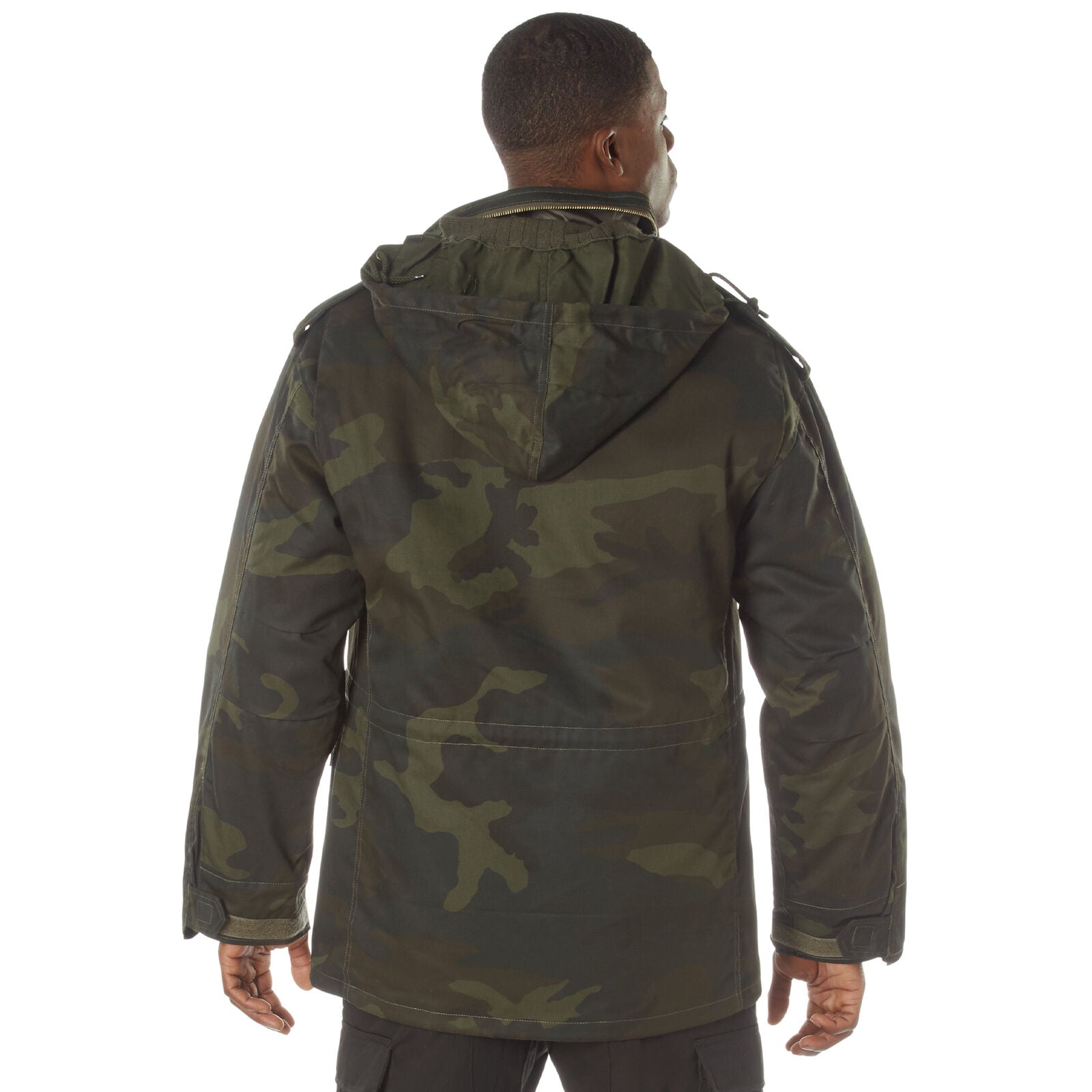 Midnight Woodland Camo M-65 Field Jacket Tactical Coat With Removable