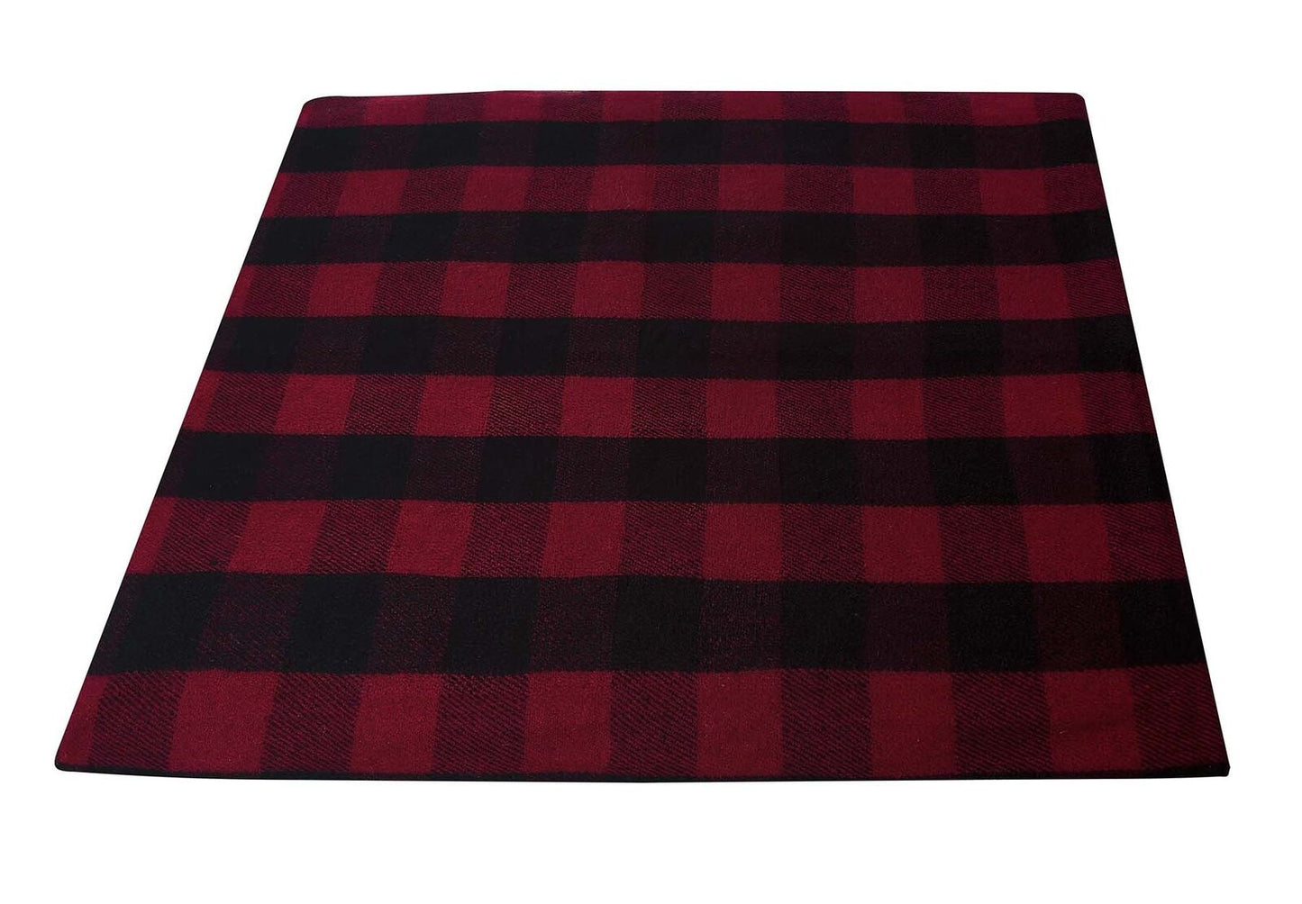 Red Plaid Wool Blanket 62"x 80" Camping & Survival, Beach & Picnic Throw Blanket