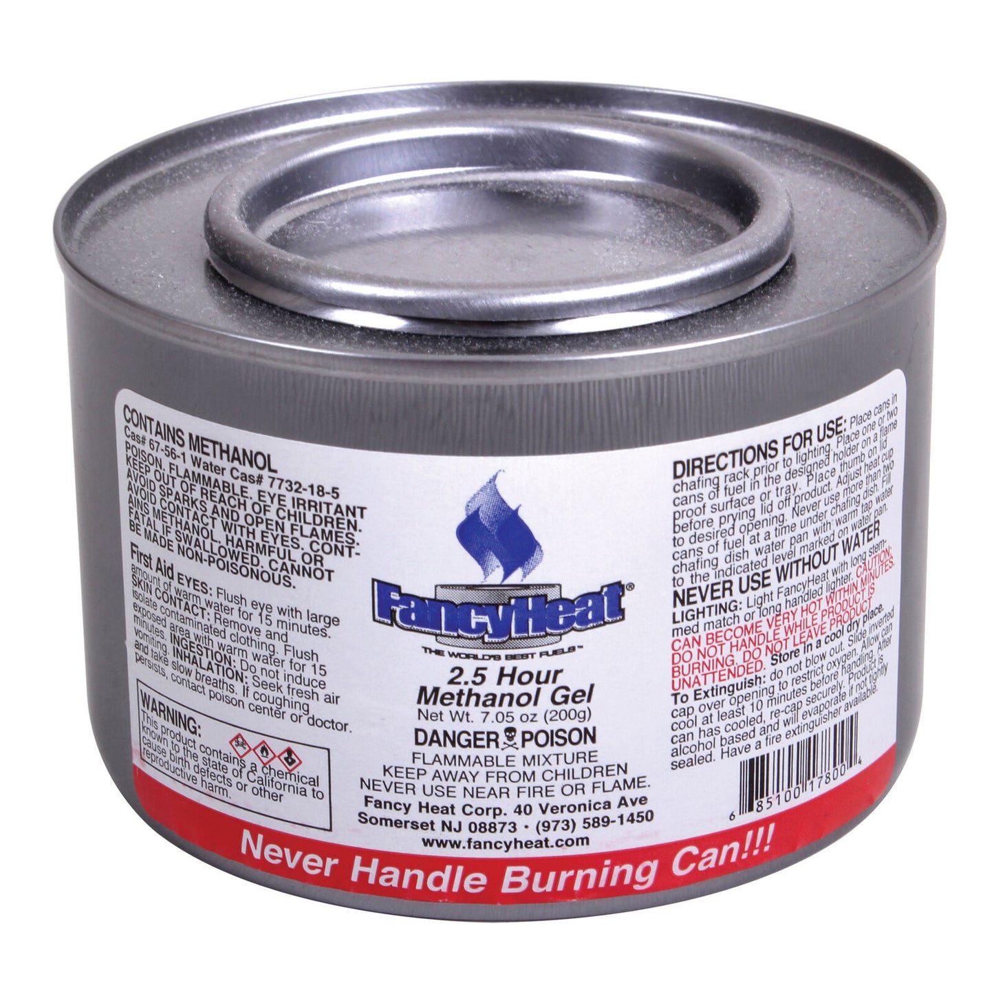 Fancy Heat 7 oz Canned Cooking Fuel 3-Pack 2 1/2 Hour Sterno Gel Fuel